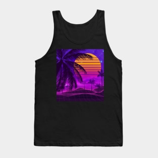 80s sunset synthwave Tank Top